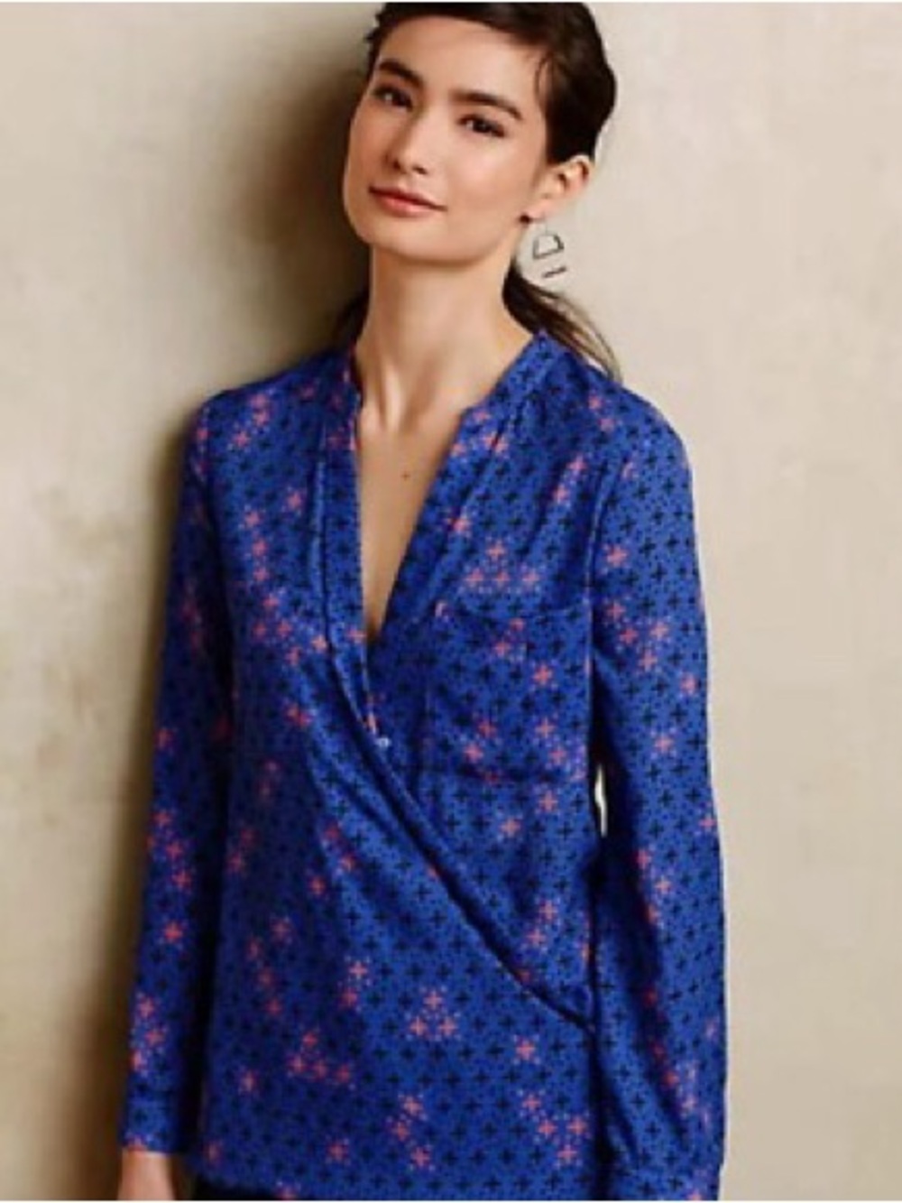Anthropologie Maeve Eva Wrap Blouse